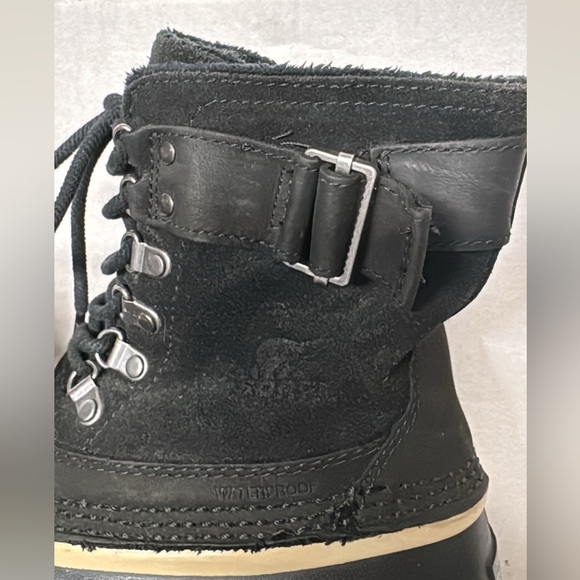 SOREL WOMENS FANCY LACE II SUEDE NUBUCK DUCK BOOTS WATERPROOF WINTER RAIN - Picture 6 of 7